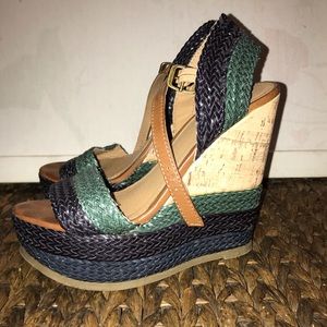 Women’s Rattan & Cork Wedges